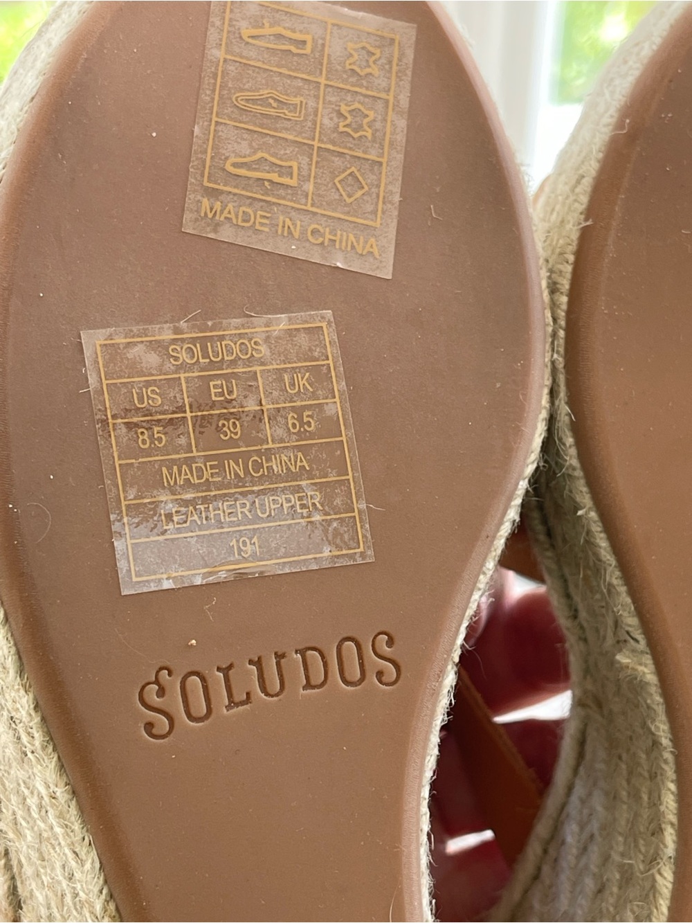 Soludos Charlotte Tan Espadrille Wedge Sandals Ankle Strap Womens Size 8.5 NWT - Picture 4 of 8